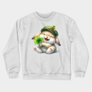 Clover Rabbit St Patricks Day Crewneck Sweatshirt